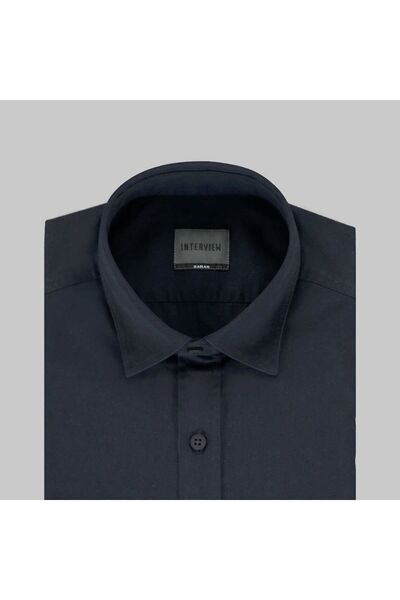 Sarar Інтерв'ю Комфортна спортивна сорочка темно-синього кольору