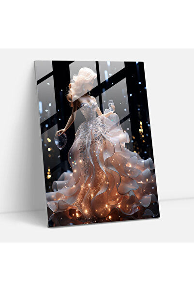 PaintedAnarchy Eye-Catching Barbie Glass Print - Barbie, Modern Art, Home Dec...