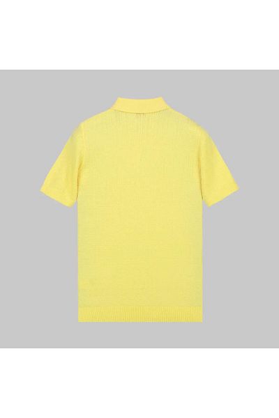 Sarar Συνέντευξη Πλεκτά Polo Neck Κίτρινο T-shirt