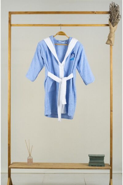 MaLana Havlu رداء حمام للأطفال مطبوع عليه حليقة