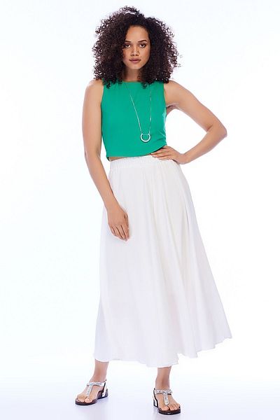 Pitti Women's White Skirt 20951