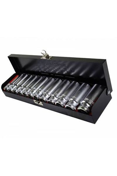 Rico 1/2" 12Pcs 6 Corner Long Socket Set Kit Rc1212Sd