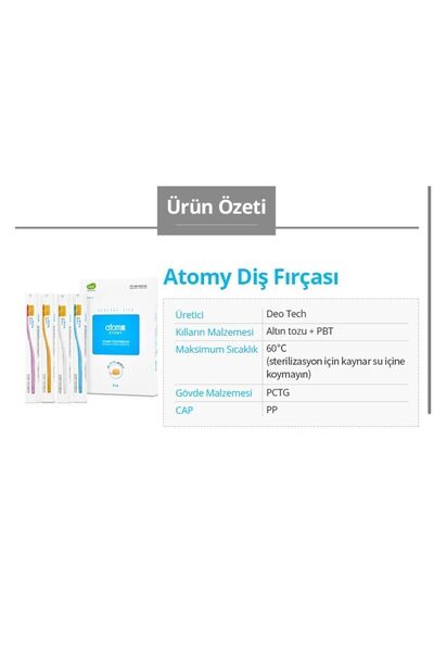 Atomy Altıntozlu Diş Fırçası 8 Adet