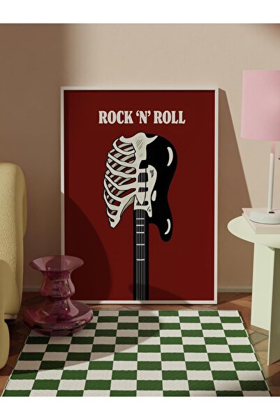 Postifull Vintage Painting Set,3Pcs White Frame and Red Poster - Bedroom, Kitchen, Living Room Wall Decor