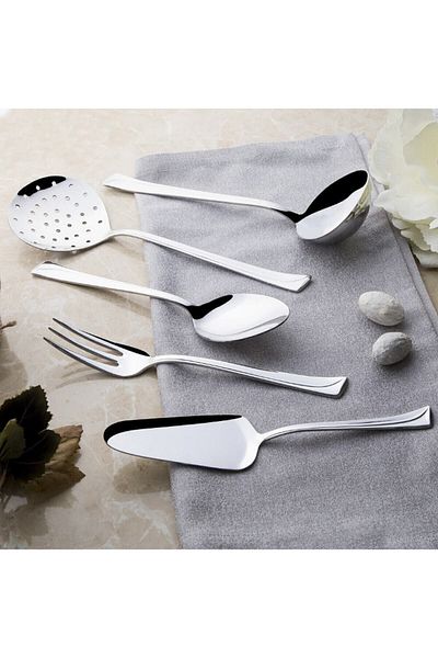 Nehir Maxi Simple 5 Piece Stainless Steel Serving Set