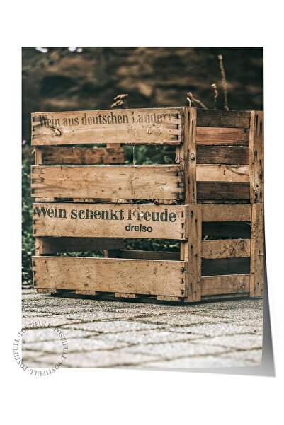 Postifull Rustic Çerçevesiz Poster, İskandinav Kahverengi Tablo, NO:76 Ahşap ...