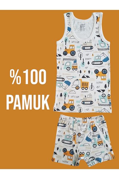 Çamaşır Bahçesi 100% Cotton Athlete-Boxer Set For Boy