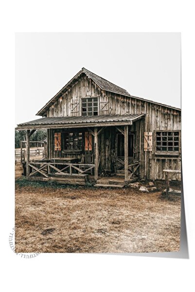 Postifull Poster rustic fără ramă, pictură nordică maro, NR:62 Fotografie pen...