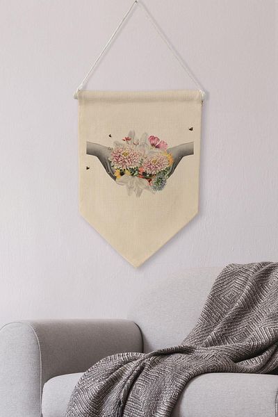 Postifull Κάλυμμα τοίχου από καμβά σειράς Art - Διακόσμηση Pinterest κρεβατοκάμαρας NO:447