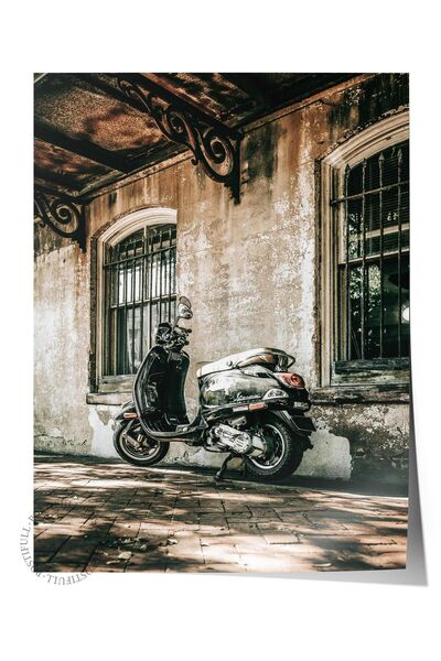 Postifull Rustic Çerçevesiz Poster, İskandinav Kahverengi Tablo, NO:70 Eski M...