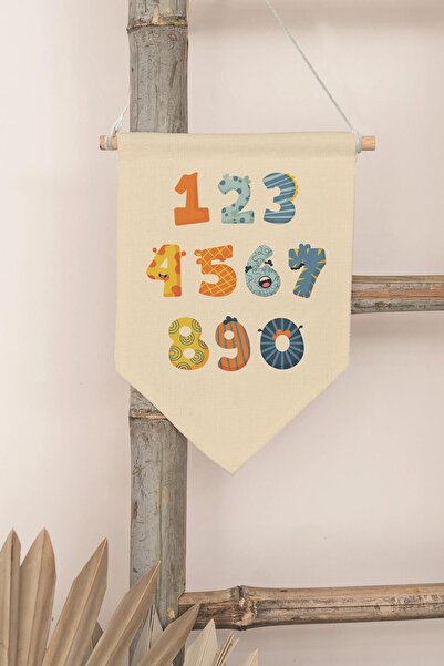 Postifull Çocuk Odası Dekor, Duvar Süsü, Ahşap Bebek Odası Dekor, Canvas Flam...