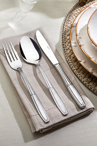 Nehir Buket Simple 12 Person 84 Piece Stainless Steel Fork Spoon Knife Set