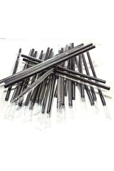 MOTİFİLLA Frozen Straw with Gelatin (Black) 100 Pieces