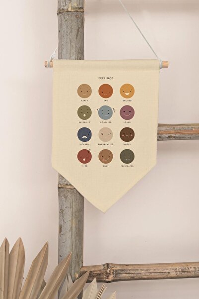 Postifull Çocuk Odası Dekor, Duvar Süsü, Ahşap Bebek Odası Dekor, Canvas Flam...