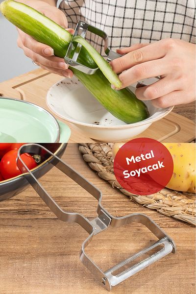 Porsima 16563-10 Stainless Fruit veGetable Peeler - Multi-purpose Julienne Slicer and Pore Extractor