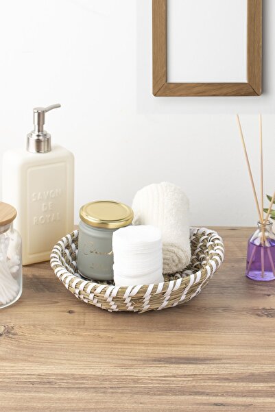 Porsima 15294 Coș rotund decorativ din răchită - Bol de pâine organizator mul...