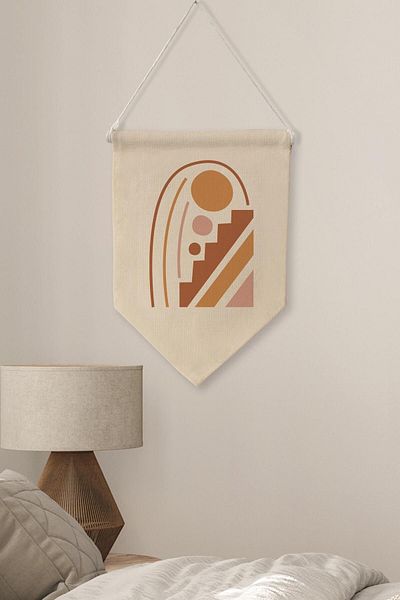 Postifull Boho Canvas Flama Duar Cover - Διακόσμηση κουζίνας και δωματίου, κρεμαστό NO:463