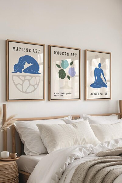 Postifull Set de pictură Matisse, 3 bucăți cadru din lemn și poster din seria...