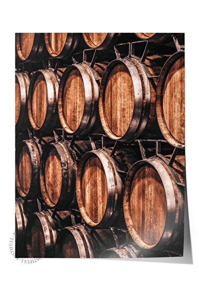 Postifull Poster rustic fără rame, pictură nordică maro, NR:104 Fotografie cu...