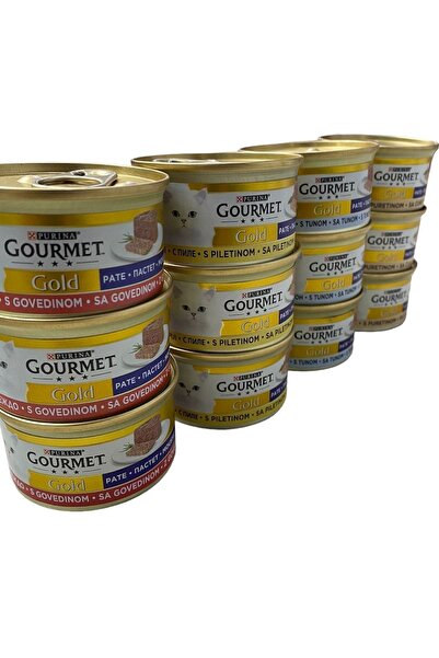 Gourmet Purina Pate Ezme Konserve Kedi Maması 4çeşit 12adet