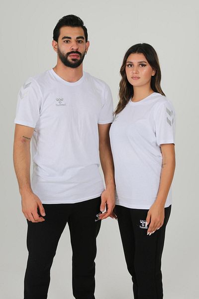 hummel White Crew Neck Cotton Armin T-shirt