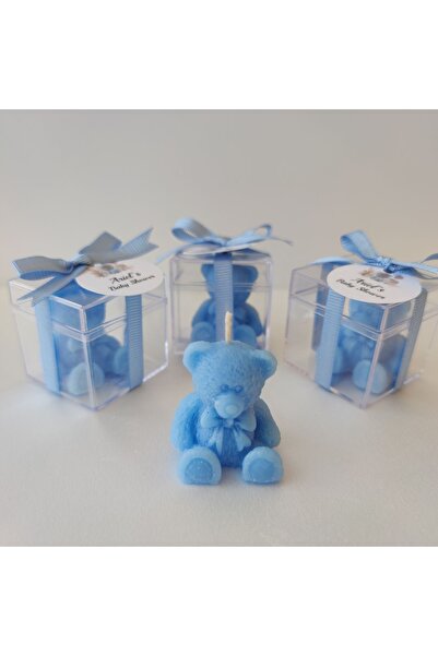 Hediyelik Mumlar Design By Ece MAVİ AYICIK HEDİYELİK MUM BEBEK HEDİYESİ (20 A...