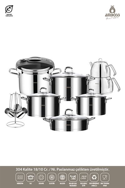 Amboss Diamond Steel 18 Piece Dowry Set