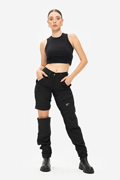 SOUTH COL Summit Kadın Şort Olabilen Outdoor Pantolon Fermuar Içi Fileli Yüksek Dayanıklılığa Sahip Kumaşlı