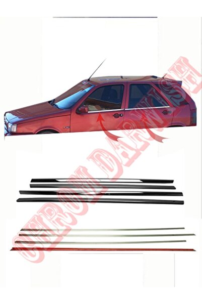 darwish Fiat Tipo Tempra Uyumlu Krom Cam Çıtası 4 Parça Paslanmaz Çelik