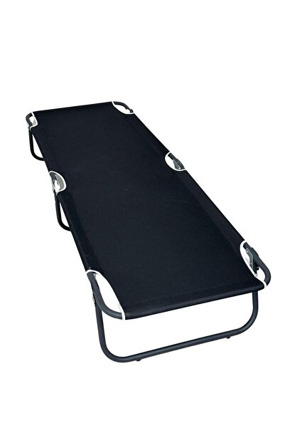 eportatif Şezlong Kamp Plaj Yatağı Kamp Yatağı 2 Katlı Siyah 1315