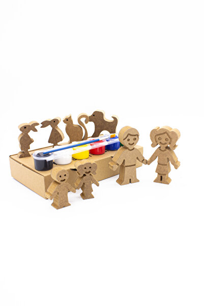 na neşeli ahşap Okul öncesi etkinlik. Çocuklara ahşap boyama seti.Egitici Ahş...