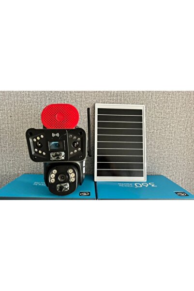 O-KAM 4 G SOLAR 6 MP ÇİFT LENS 360 DERECE DÖNERLİ KAMERA