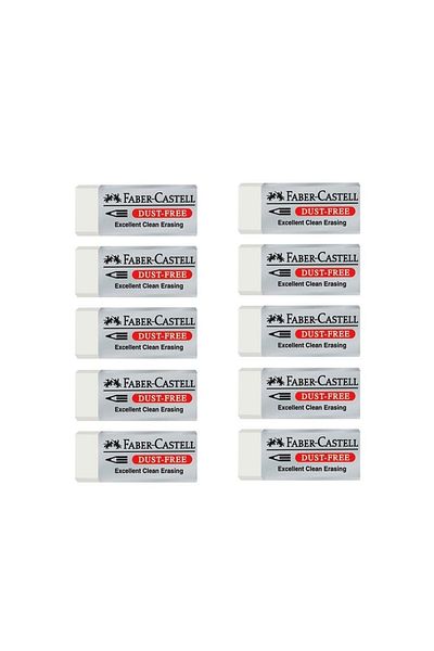 Faber Castell Dust Free Eraser White Small Size No:30-10 Pieces