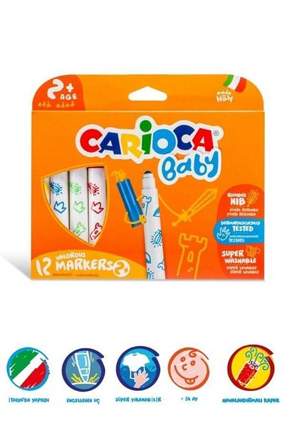 CARIOCA Baby - Felted Paint Pen Jumbo - 12 Pieces