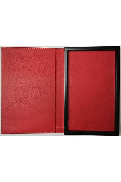 ankara menü (1 Piece) Leather Account Holder Box - Money Top, Bill, with Storage