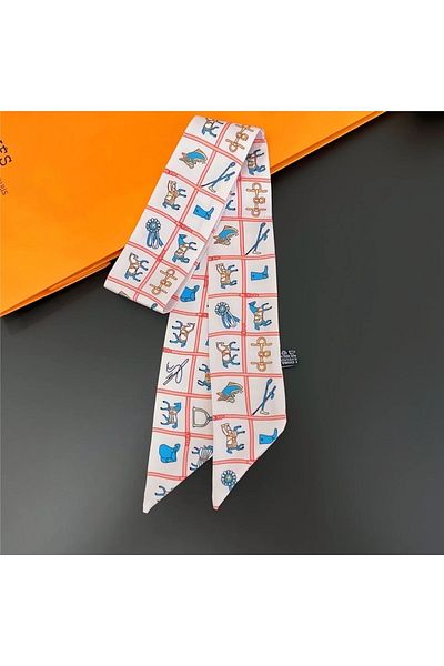 Purple Adv Herme Design Scarf Blue Serie