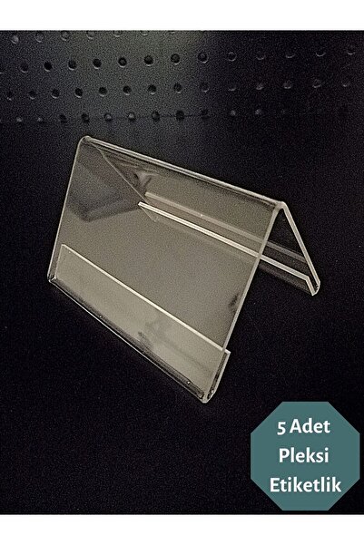 Özfiliz Mağaza Ekipmanları 5 Adet (10,5X7,5 CM) Pleksi Etiketlik Isimlik Masa...