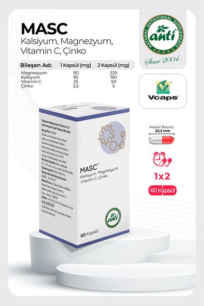 anti Masc - Calcium, Magnesium and Vitamin C Zinc Mix Capsule