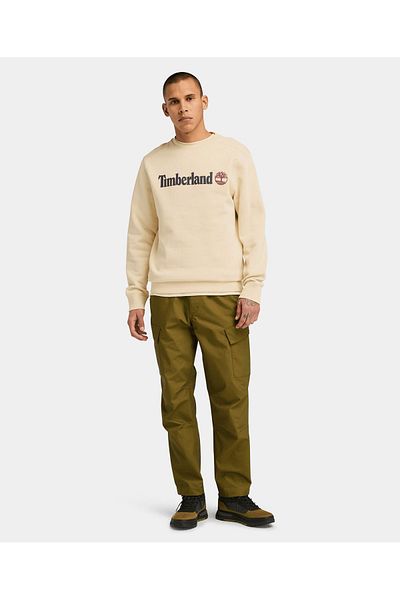 Timberland Ανδρικό καφέ φούτερ - Kennebec River Linear Logo, Crew Neck TB0A5UJYEFL1