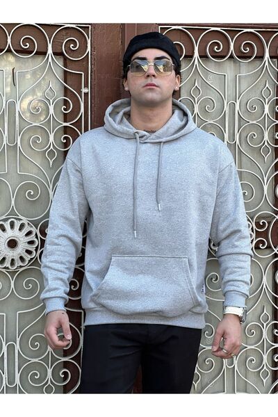 AKC Moda Beoriginal Oversize Unisex Kapüşonlu 3 Iplik Kalın %100 Pamuk Basic ...