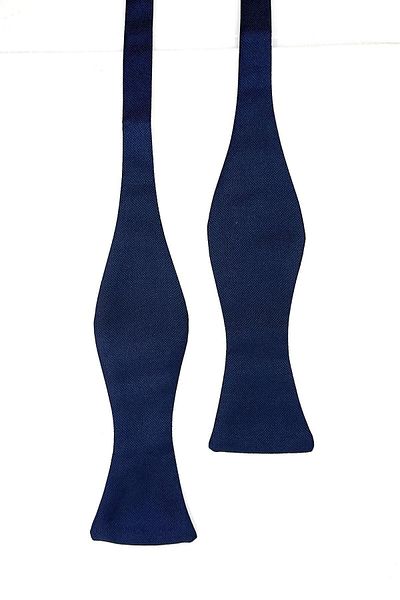 Kravatkolik Navy Blue Self Pattern Light Bow Tie AP130