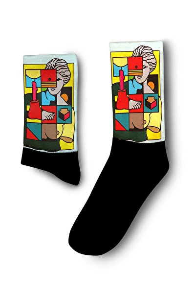 JENES Unisex Art Socks - Cubism Colored