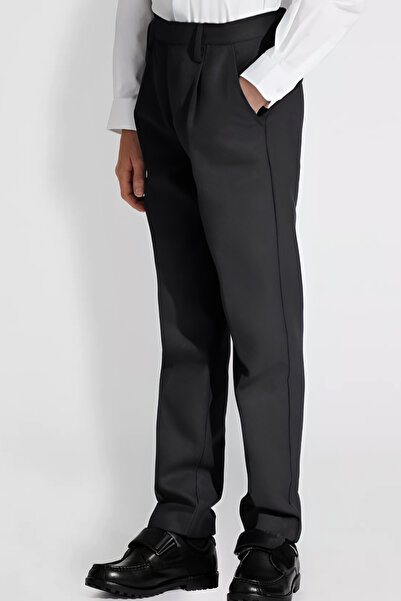 YAKAMEL Erkek Füme Lise Boy Likralı Klasik Kaliteli Dokuma Kumaş Okul Pantolonu