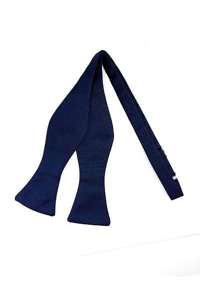 Kravatkolik Navy Blue Self Pattern Light Bow Tie AP130