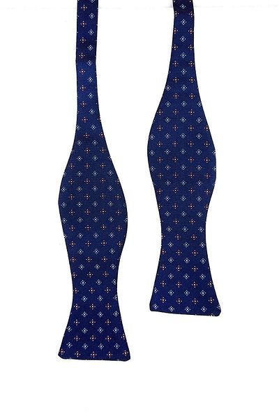 Kravatkolik Navy Blue Small Pattern Light Bow Tie AP123