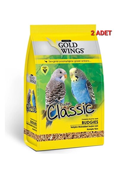 Gold Wings Classic Muhabbet Kuşu Yemi 400 gr ( 2 Adet ) ( Gaga Taşı Hediyeli)