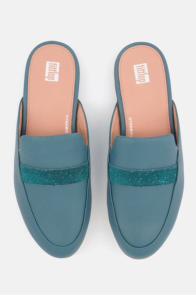 Fitflop Women Gracie Opul-Trim Mules, Teal