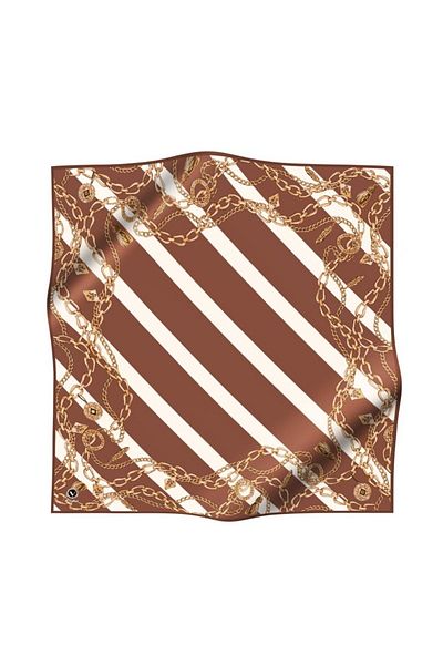 VİOLLA Γυναικείο κασκόλ Twill Χάλκινο 90x90