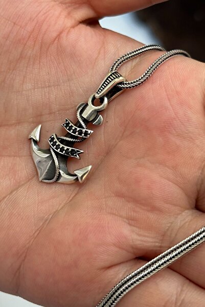 cheetah quality Çapa Model 925 Ayar Gümüş Özel Yapım Erkek Kolyesi