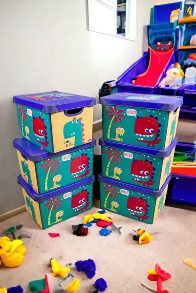 QUTU Style Box Dude Dekoratif Oyuncak Kutu Seti - 6x 20 Litre